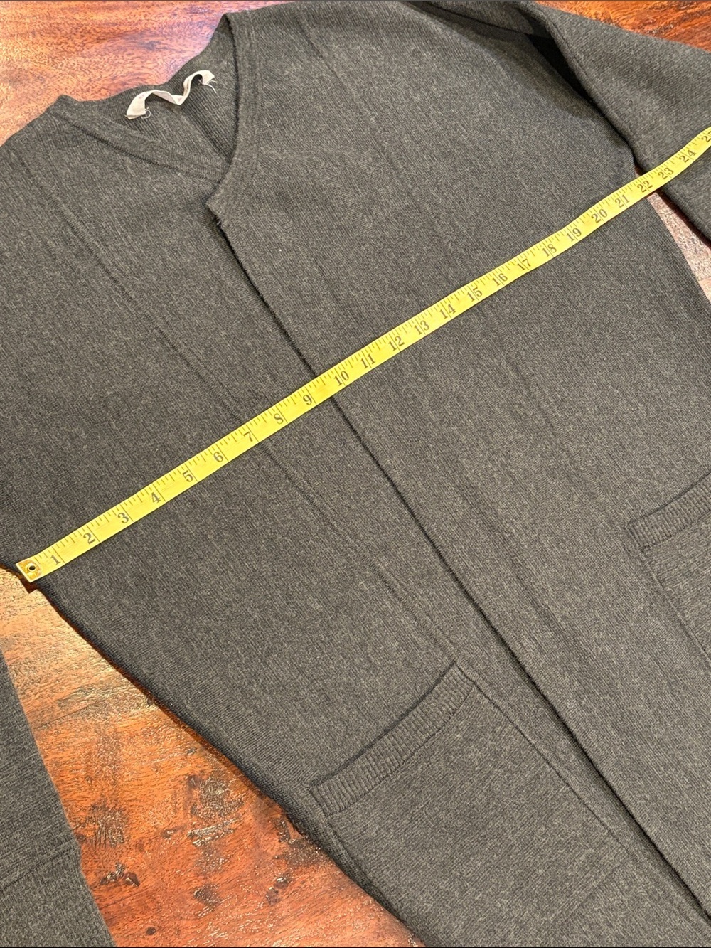 Athleta Merino Wool Blend Chill Chaser Charcoal Grey Cocoon Cardigan Sweater XXS - Picture 12 of 13